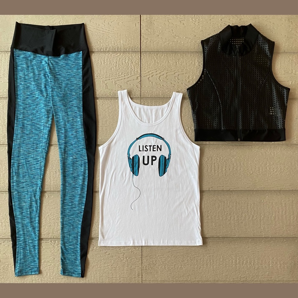 Curtain Call Costumes 3-Piece Hip-Hop Vest Tank Top Joggers